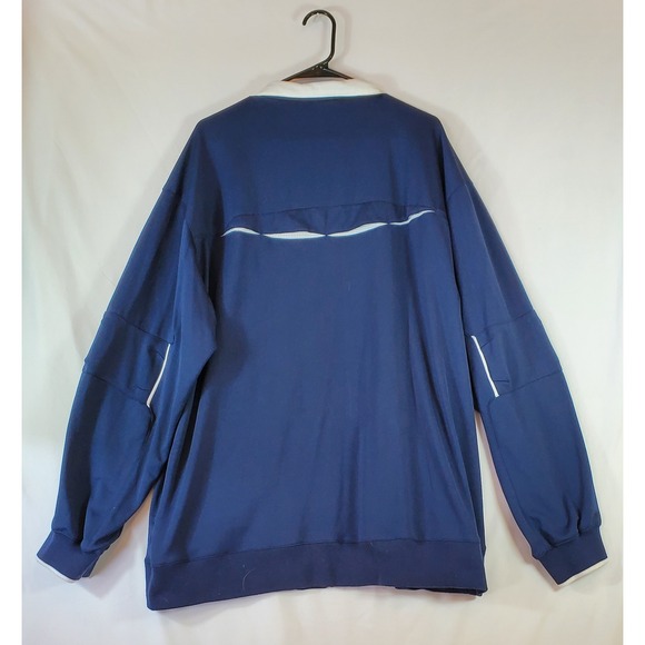 Nike Team Dri FIT Track Jacket Full Zip Navy Blue Mens XXL Vintage Athletic - Picture 6 of 7
